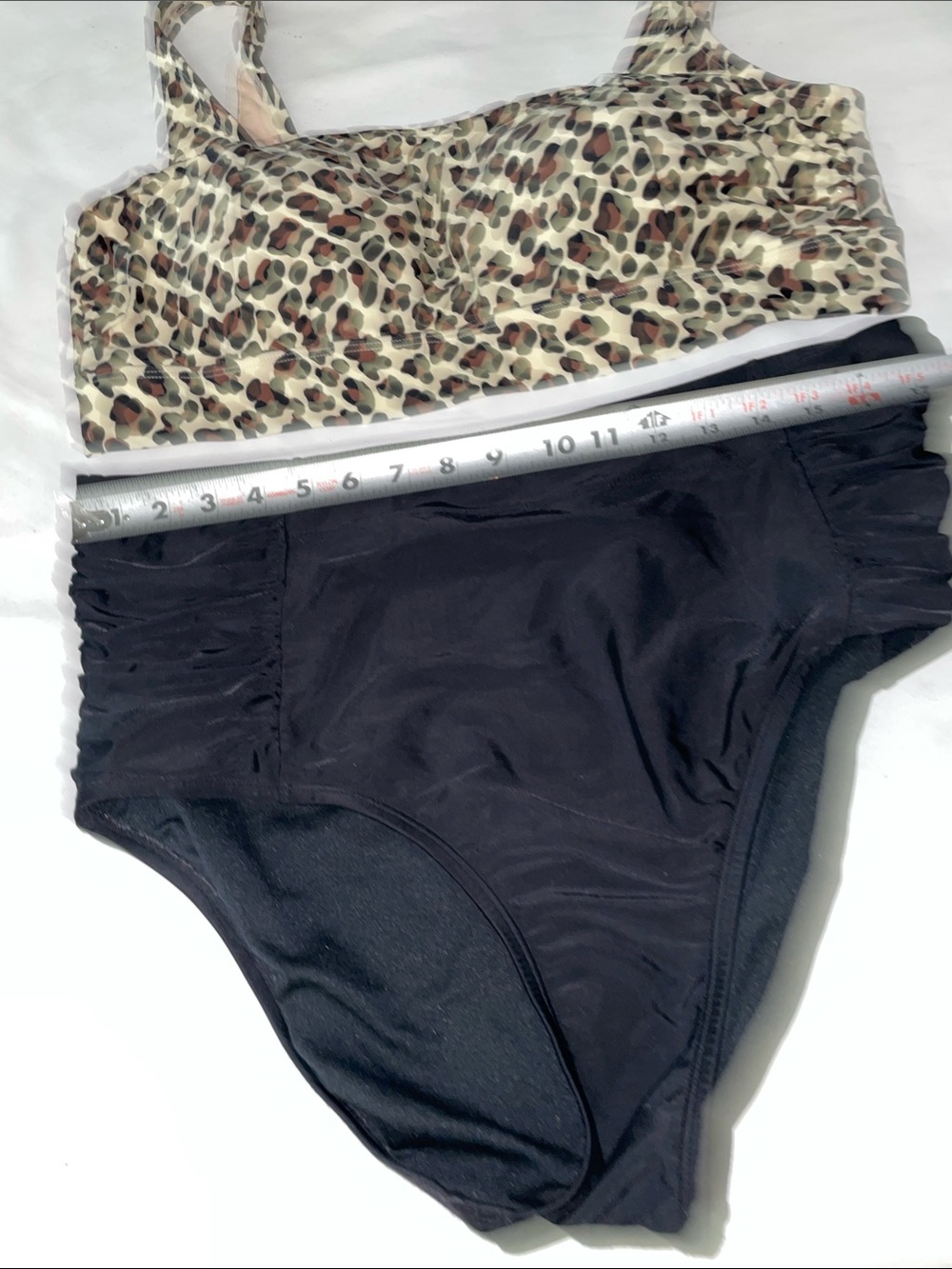 Women’s KONA SOL EUC Sz 16W18W Leopard -Print Square Neck 2-piece Swim Suit - Picture 7 of 9
